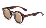 Classic Small Retro Steampunk Circle Flip Up Glasses/Sunglasses Cool Retro New Model