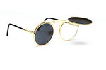 Vintage Steampunk Designer Metal Retro Sunglasses Round