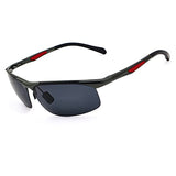 Men's Sport Aluminium-Magnesium Polarized Sunglasses For Driving Cycling Fishing Golf Glasses