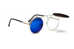 Vintage Steampunk Designer Metal Retro Sunglasses Round