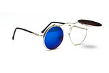 Vintage Steampunk Designer Metal Retro Sunglasses Round