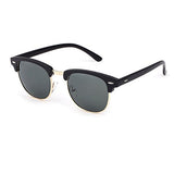 Classic Half Frame Polarized Semi-Rimless Rimmed Sunglasses polarizd sunglasses for women and men g15 glass lens