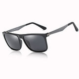 Classic Retro Square Driving Polarized Sunglasses Men Aluminum Magnesium Metal Legs Sun Glasses