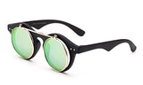 Classic Small Retro Steampunk Circle Flip Up Glasses/Sunglasses Cool Retro New Model