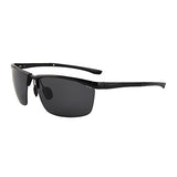 Men's Sports Aviator Polarized Metal Frame Safe Driving Sunglasses