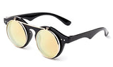 Classic Small Retro Steampunk Circle Flip Up Glasses/Sunglasses Cool Retro New Model