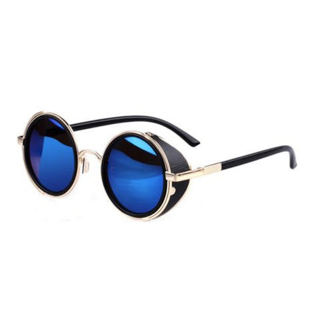 v2018 Cyber Goggles Vintage Retro Blinder Steampunk Sunglasses 50s Round Glasses