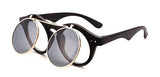 Classic Small Retro Steampunk Circle Flip Up Glasses/Sunglasses Cool Retro New Model