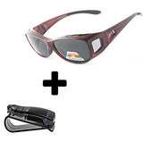Fit Over Sunglasses Polarized Sunglasses to Wear Over Glasses plus car holder clip