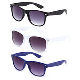 80's Classic Blue Brothers Horn Rimmed Style Vintage Retro Wayfarer Sunglasses