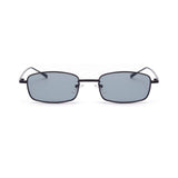 /Unisex Small Rectangle Red lens Yellow Metal Frame Clear Lens Sun Glasses