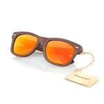 Walnut Wood Wooden Polarized Sunglasses Natural Floating Light Frames W/Pouch