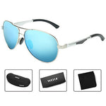 Aviator Sunglasses for Men Polarized Military Mirrored Pilot Retro Glasses