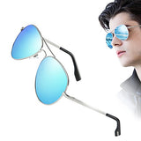 Mens Womens Polarized Sunglasses 100% UV400 Protection Aviator Black Sun Glasses