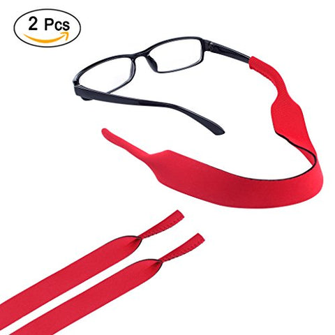 2-Pack Neoprene Glasses Eyewear Retainer,Sport Eyeglass Sunglass Retainer Holder Strap(Black)