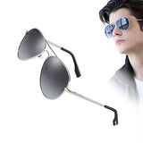 Mens Womens Polarized Sunglasses 100% UV400 Protection Aviator Black Sun Glasses