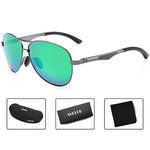 Aviator Sunglasses for Men Polarized Military Mirrored Pilot Retro Glasses