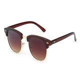 Classic Half Frame Polarized Semi-Rimless Rimmed Sunglasses polarizd sunglasses for women and men g15 glass lens