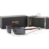 Men's Sport Aluminium-Magnesium Polarized Sunglasses For Driving Cycling Fishing Golf Glasses