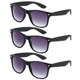 80's Classic Blue Brothers Horn Rimmed Style Vintage Retro Wayfarer Sunglasses