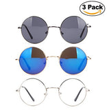 John Lennon Glasses Hippy 60's Vintage Retro Round Sunglasses & Clear Lens