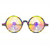 Kaleidoscope Rave Glasses - Rainbow Wormhole Prism Diffraction Eyeglasses Rabbit Hole Festival Portal