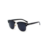 Classic Polarized Sunglasses Semi Rimless Retro Rivets Brand Designer