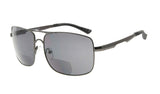 Bifocal Sunglasses Reading Sunglasses Sunreaders Men (Gunmetal, +3.50)