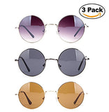 John Lennon Glasses Hippy 60's Vintage Retro Round Sunglasses & Clear Lens