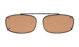 Metal Frame Rim Polarized Lens Clip On Sunglasses 2x1 1/4