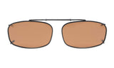 Metal Frame Rim Polarized Lens Clip On Sunglasses 2x1 1/4