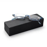 Vintage Alloy Semi Rimless Reading Glasses Men Women Half Frame Slim Glasses with Stylish Case T0340