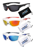 Men's Polarized Sport Sunglasses - High Performance Sleek Design - Non Slip Nose Pads - Provides Excellent Coverage