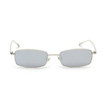 /Unisex Small Rectangle Red lens Yellow Metal Frame Clear Lens Sun Glasses