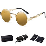 John Lennon Round Sunglasses Steampunk Metal Frame