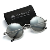 Polarized Sunglasses Small Round Lens Metal Frame Retro Unisex Glasses AE0518