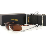 Men's Sport Aluminium-Magnesium Polarized Sunglasses For Driving Cycling Fishing Golf Glasses