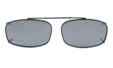 Metal Frame Rim Polarized Lens Clip On Sunglasses 2x1 1/4