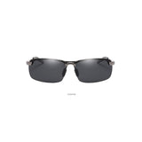 Rimless Aviator Sunglasses Polarized Lightweight Metal Frame for Men