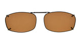 Metal Frame Rim Polarized Lens Clip On Sunglasses 2 1/8x1 5/16