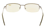 Anti Blue Rays,Reduce Eyestrain,Metal Frame Half-rim Computer Reading Glasses