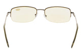 Anti Blue Rays,Reduce Eyestrain,Metal Frame Half-rim Computer Reading Glasses