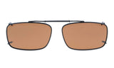 Metal Frame Rim Polarized Lens Clip On Sunglasses 2 1/8x1 5/16