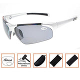 Bifocal Sunglasses with Wrap-Around Sport Design Half Frame Outdoor readingglasses