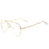 Classic Vintage Memory Metal Aviator Clear Lens Glasses Non-Prescription