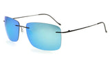Rimless Titanium Frame Polarized Sunglasses