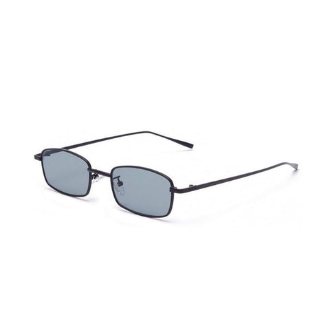 /Unisex Small Rectangle Red lens Yellow Metal Frame Clear Lens Sun Glasses