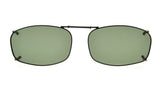 Metal Frame Rim Polarized Lens Clip On Sunglasses 2 1/8x1 5/16