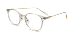 Vintage Retro Metal Temple Horn Rimmed Clear Lens Prescription Glasses