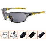 Bifocal Sports Sunglasses TR90 Frame Baseball Running Fishing Outdoor Readers